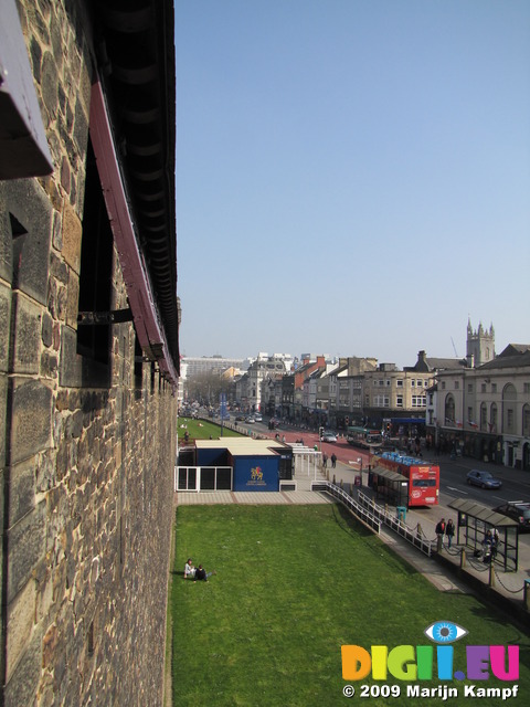 SX03398 View from Cardiff castle wall